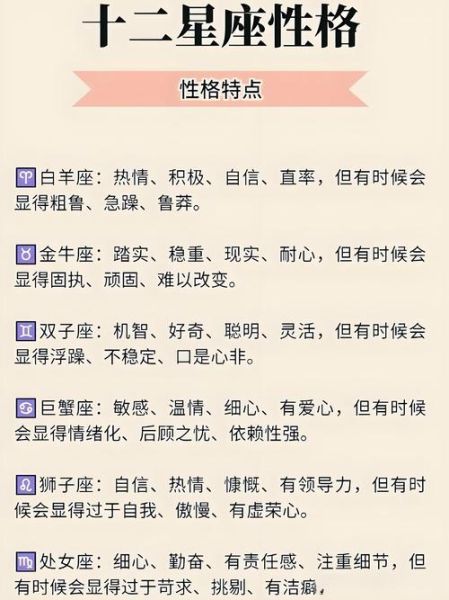 星座宝宝性格特点_如何教育