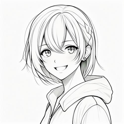 动漫素描图片大全_初学者临摹步骤