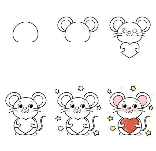 老鼠简笔画怎么画_老鼠简笔画步骤图解