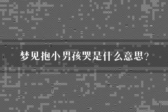 梦到抱男孩是什么意思_梦见抱小男孩预示什么