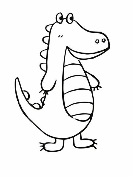 鳄鱼简笔画怎么画_鳄鱼简笔画图片大全