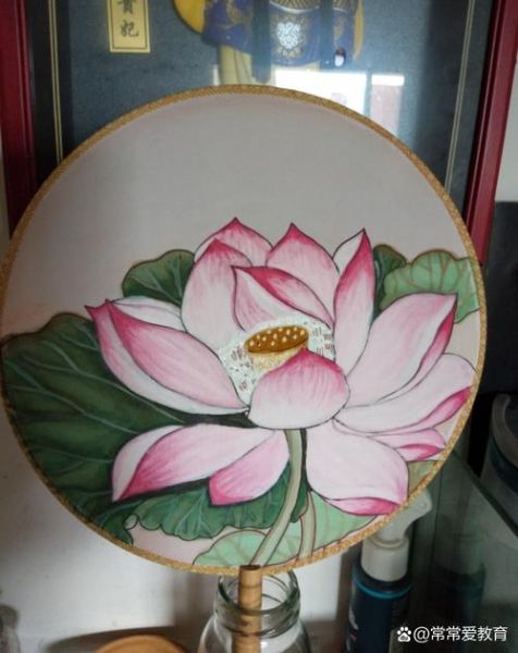 圆形扇子画图片大全_如何画古风团扇