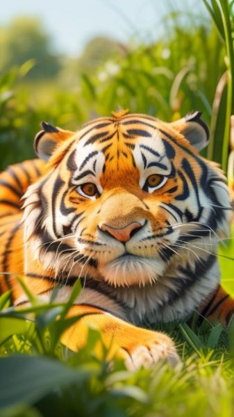 可爱老虎图片大全_哪里找高清无水印