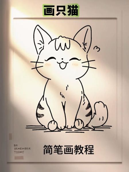 画猫的图片大全_如何画出逼真的猫咪
