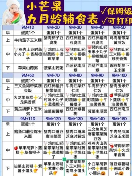 9个月宝宝一天吃几顿_辅食时间安排