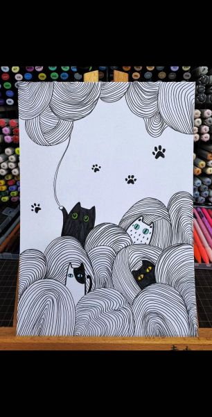 儿童黑白线描画图片大全_如何教孩子画线描