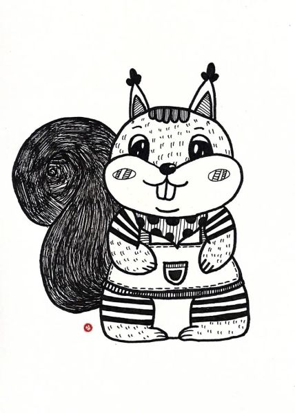 儿童黑白线描画图片大全_如何教孩子画线描