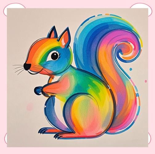 松鼠画画图片大全_松鼠简笔画怎么画