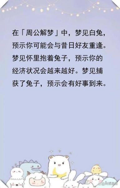 梦到白兔子是什么意思_白兔梦境预示什么