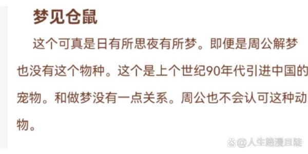 梦到仓鼠是什么意思_仓鼠在梦里代表什么