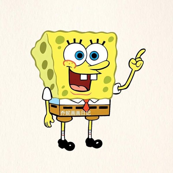 海绵宝宝简笔画怎么画_海绵宝宝简笔画步骤