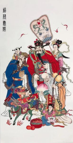 福禄寿喜财图片大全_如何挑选正宗年画
