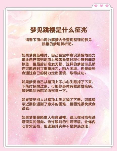 梦到跳楼是什么意思_梦到跳楼预示什么