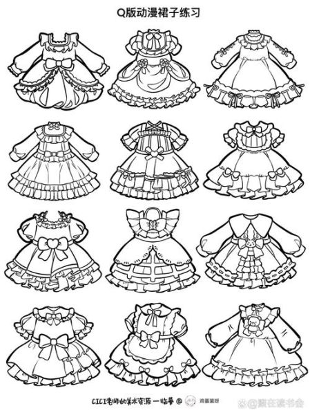 画衣服的图片大全_怎么画衣服好看