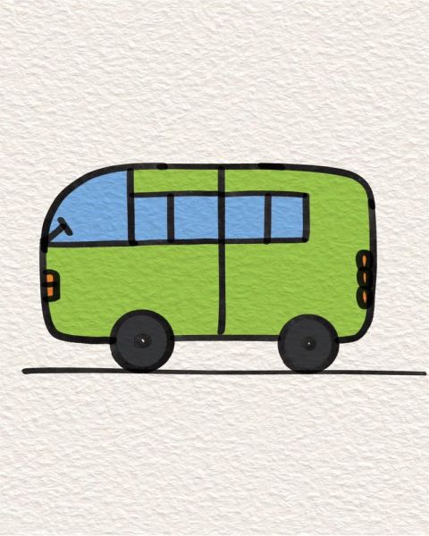 公交车卡通图片大全_如何免费下载高清素材