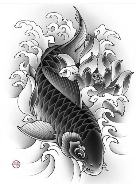 鱼纹身图案大全图片_鱼纹身有什么寓意