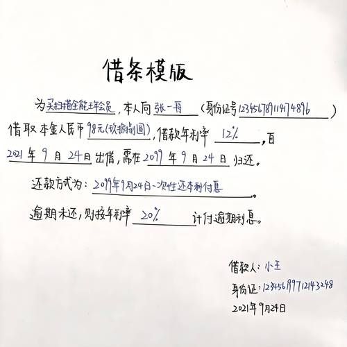 借款图片大全_如何辨别真假借条