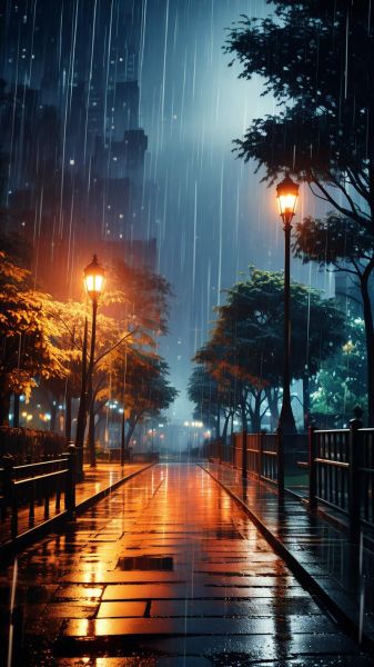 夜雨图片大全哪里找_夜雨意境高清壁纸怎么拍