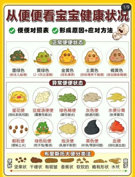 宝宝大便颜色对照表_正常和异常区别