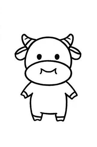 牛的简笔画怎么画_牛的简笔画图片大全