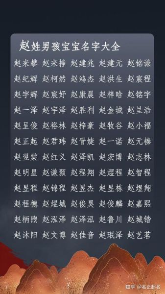 赵姓宝宝起名大全_赵姓男孩女孩名字推荐