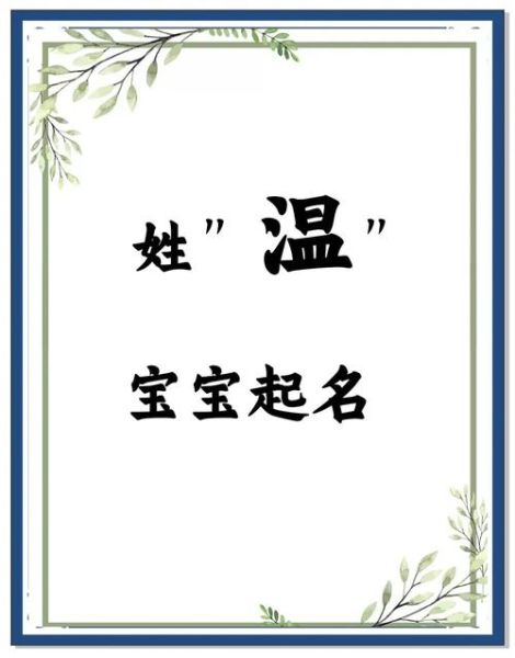 温姓男宝宝起名大全_温姓男孩名字怎么取