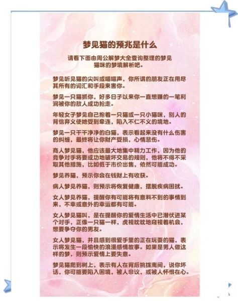 梦到猫是什么意思_梦见猫抓我代表什么