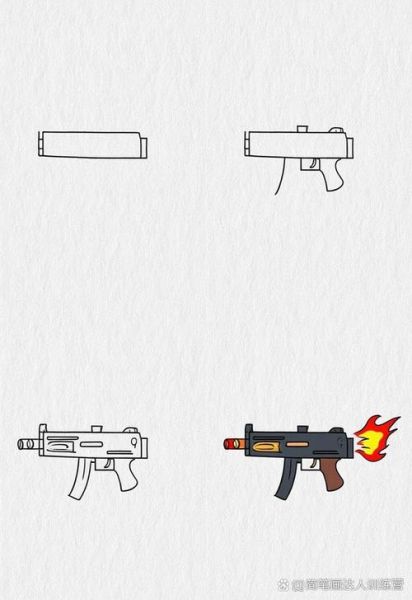枪简笔画怎么画_枪简笔画图片大全