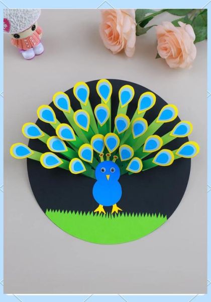 孔雀手工图片大全_怎么做简单又漂亮