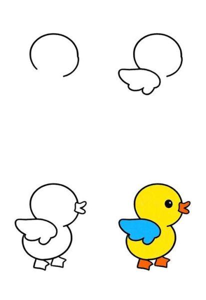 小鸭子图片大全_小鸭子怎么画简单又可爱