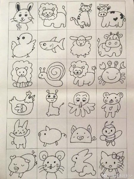 简笔画大全图片_怎么画动物简笔画