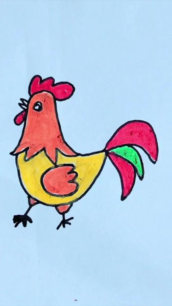 鸡画图片大全_鸡画怎么画简单又好看