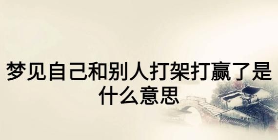 梦到和别人打架是什么意思_梦见打架预示什么