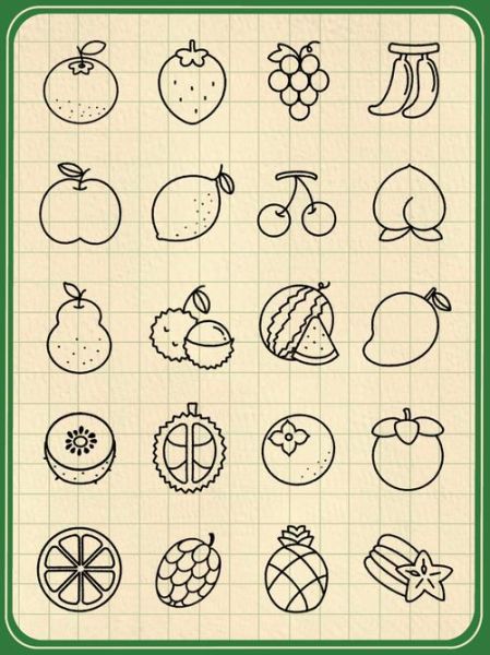 儿童简笔画水果图片_怎么画苹果香蕉橙子