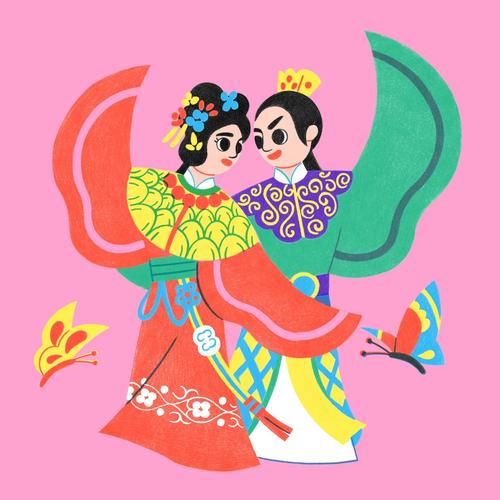 梁祝图片大全哪里找_梁祝插画高清下载