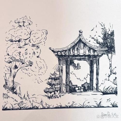 风景速写图片大全_初学者怎么临摹