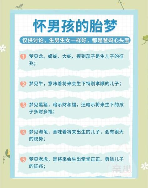 怀孕梦到生了个男孩_预示什么